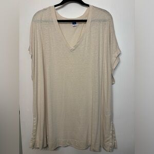 Tan Old Navy coverup/ t-shirt